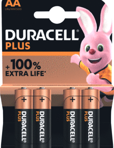 Duracell Plus Power AA Batterij, LR6, Niet Oplaadbaar, 4 Stuks