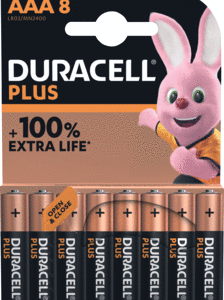 Duracell Plus Power AAA Batterij, LR03, Niet Oplaadbaar, 8 Stuks