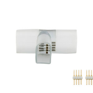 LED Neon RGB 4-Aderig T Verbindingsstuk, Soldeervrij