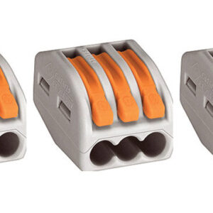 Wago Lasklem 222-413 0.8-4mmÂ² 3 Klemposities Grijs, 3 Stuks