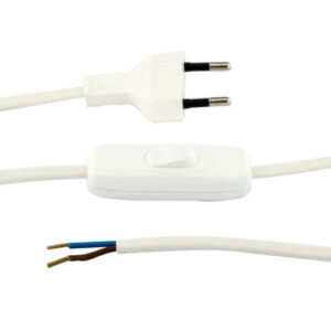 Eurosnoer Met Schakelaar 2x0,75mm2, 2 meter