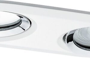 Paulmann Dubbele Inbouwspot 2 x 7W, Wit, Rond, Waterdicht IP65, Dimbaar, GU10 Fitting