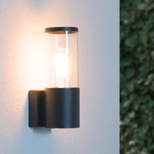 Wandlamp Rond, Modern Design, E27 Fitting, Spatdicht IP44, Zwart