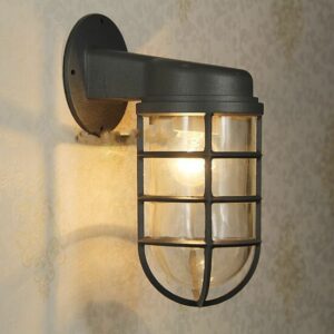 IndustriÃ«le Wandlamp Kooi Voor Buiten, Zwart