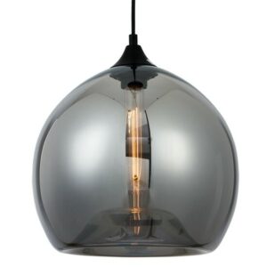 Smoke Glazen Design Hanglamp, â30x27cm, Zwart