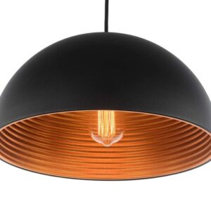 Lyon Vintage Industriele Design Hanglamp Zwart Koper Ã40cm