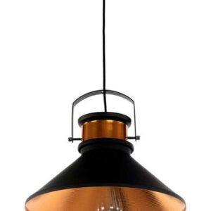 Warrior Vintage IndustriÃ«le Hanglamp Zwart Goud Ã37cm