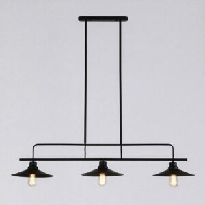 Vintage IndustriÃ«le Hanglamp Zwart 3 Kappen