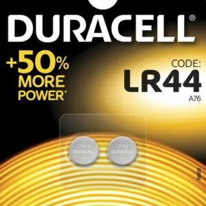 Duracell Knoopcel Batterij, LR44, Niet Oplaadbaar, 2 Stuks