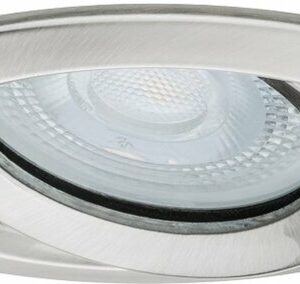 Paulmann Inbouwspot 7W, Geborsteld Staal, Rond, Waterdicht IP65, Dimbaar, GU10 Fitting