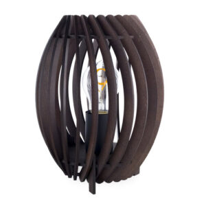 Houten Tafellamp, E27 Fitting, â 215 x 250 mm, Walnoothout