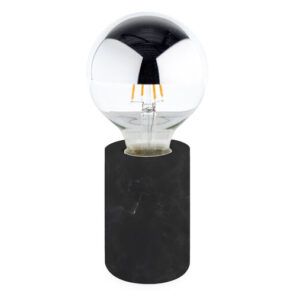 Marmeren Tafellamp, E27 Fitting, Zwart