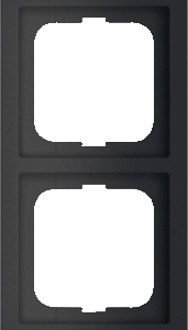 Busch-Jaeger Future Linear Schakelmateriaal Dubbel, Afdekraam, Mat Zwart