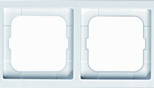 Busch-Jaeger Future Linear Schakelmateriaal Dubbel, Afdekraam, Glanzend Wit