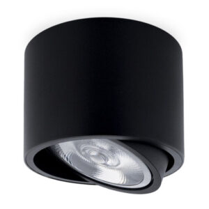 Opbouwspot Rond AR111, Kantelbaar, GU10 Fitting, Mat Zwart