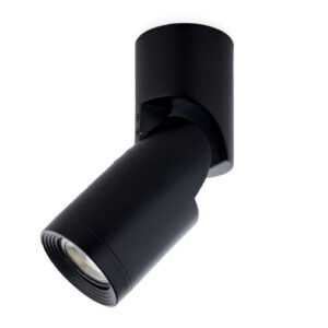 Opbouwspot Rond, Kantelbaar, GU10 Fitting, Mat Zwart