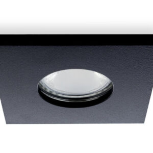 Inbouwspot Vierkant, Waterdicht IP44, GU10 Fitting, Mat Zwart