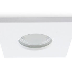 Inbouwspot Vierkant, Waterdicht IP44, GU10 Fitting, Mat Wit