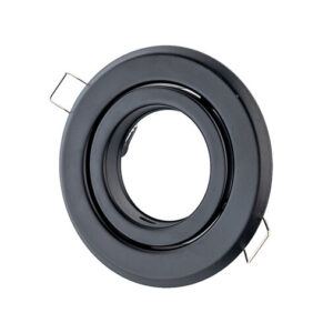 Inbouwspot, Rond, Kantelbaar, Mat Zwart