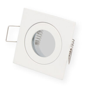 Inbouwspot, MR11 (35 mm), Vierkant, Aluminium, Waterdicht IP44, Mat Wit