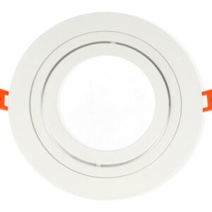 Inbouwspot Aluminium, Rond, Kantelbaar, AR111, Mat Wit