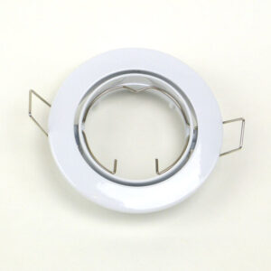 Inbouwspot Aluminium Wit, Rond, Kantelbaar