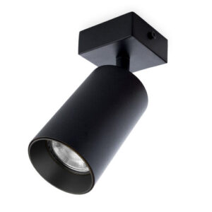 Plafondspot Rond, Kantelbaar, GU10 Fitting, Mat Zwart