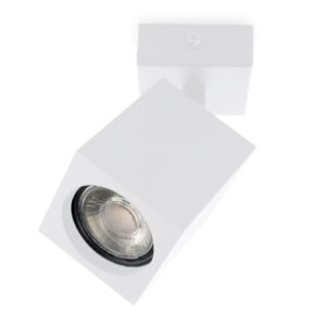 Plafondspot Vierkant, Richtbaar, GU10 Fitting, Mat Wit