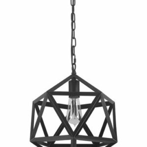 Industrieel Metalen Polyhedron Hanglamp Zwart