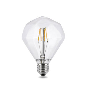 E27 LED Filament Diamant 4W Extra Warm Wit Dimbaar