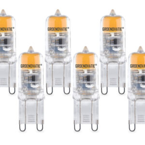 G9 LED Lamp 2W COB Warm Wit Dimbaar 6-Pack