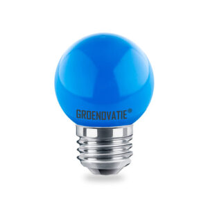 E27 LED Lamp G45 1.5W Blauw