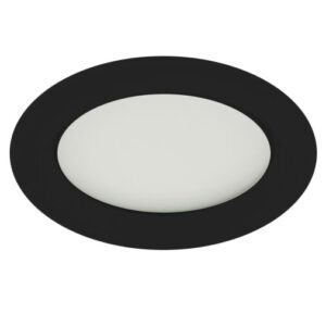 LED Inbouwspot 3W, Zwart, Rond, Warm Wit, Waterdicht IP65, Badkamer