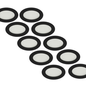 LED Inbouwspot 5W, Zwart, Rond, Warm Wit, Waterdicht IP65, 10-Pack