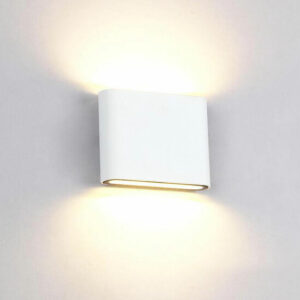 LED Wandlamp 6W Rechthoekig Warm Wit, Wit