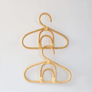 Bamboe Kinder Kledinghangers, Naturel, Handgemaakt, 20x15 cm, 3 Stuks