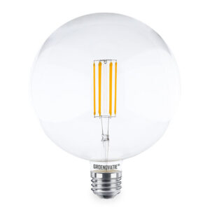 E27 LED Filament Grote G180 Globelamp 8W Warm Wit Dimbaar