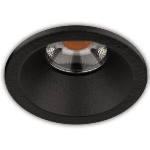 Inbouwspot LED 3W, Zwart, Rond, Ã40mm, Dimbaar, Warm Wit