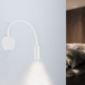 LED Wandlamp/Bedlamp 3W, Flexibel, Warm Wit, Wit