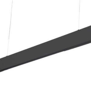 LED Linear Hangarmatuur, 20W, 90cm, Mat Zwart, Warm Wit