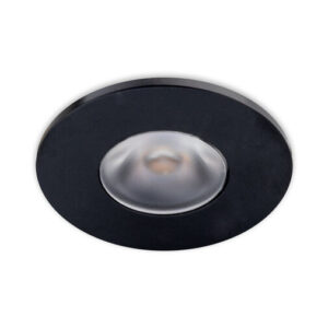 Inbouwspot LED 3W Extra Klein, Zwart, Rond, Ã36mm, Dimbaar, Warm Wit