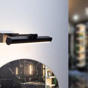 LED Spiegelverlichting 8W, Waterdicht IP54, Warm Wit, Zwart