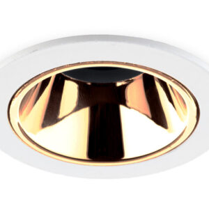 LED Inbouwspot 5W CREE, Rond, Ã64mm, Kantelbaar, Dimbaar, Wit/Koper, Warm Wit