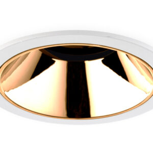 LED Inbouwspot 15W CREE, Rond, Ã108mm, Kantelbaar, Dimbaar, Wit/Koper, Warm Wit