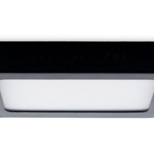 LED Paneel Plafondlamp 18W, Vierkant 23x23cm, Opbouw, Warm Wit, Zwart