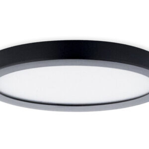 LED Paneel Plafondlamp 24W, Rond â30cm, Opbouw, Warm Wit, Zwart