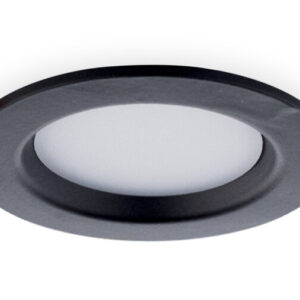 LED Paneel Plafondlamp 7W, Rond â11cm, Warm Wit, Inbouw, Zwart