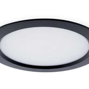 LED Paneel Plafondlamp 30W, Rond â23cm, Warm Wit, Inbouw, Zwart