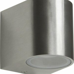 LED Wandlamp voor Buiten 3W Geborsteld Aluminium, Halfrond, GU10 Fitting