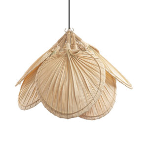 Palmblad Hanglamp, Handgemaakt, Naturel, â42 cm